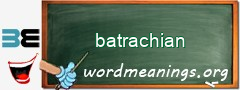 WordMeaning blackboard for batrachian